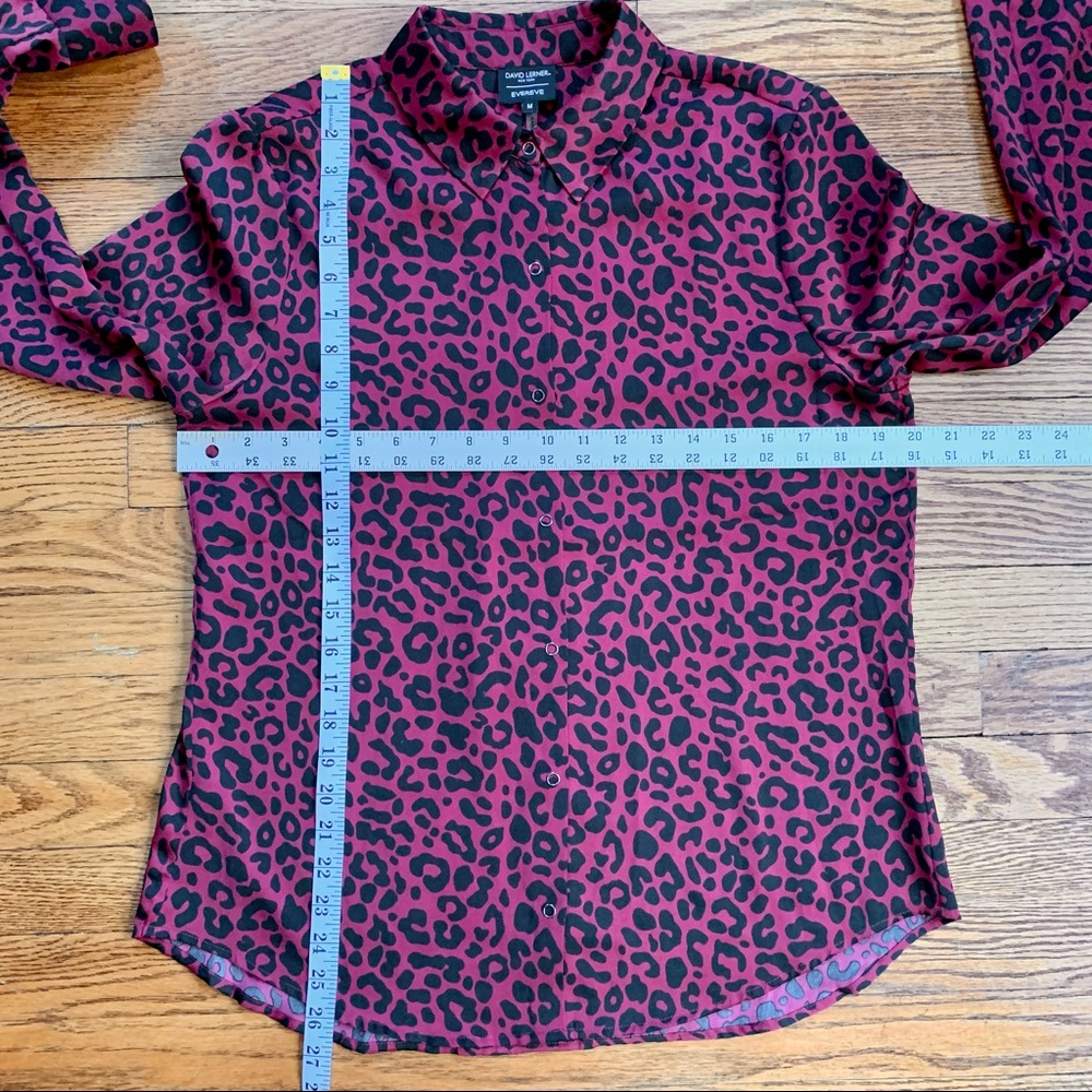 David Lerner Evereve Leopard Print Button Down Lo… - image 6